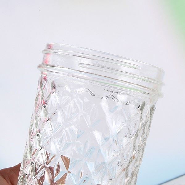 120ml Glass Jar Diamond Shape Jar With Lid For Honey Packing