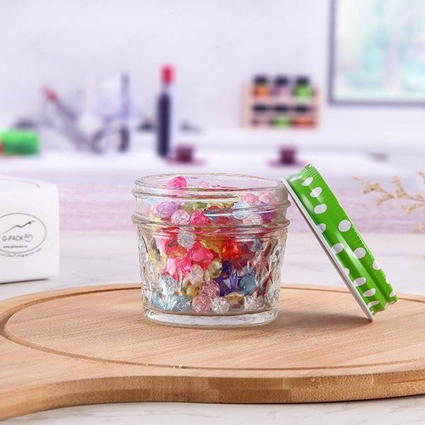 120ml Glass Jar Diamond Shape Jar With Lid For Honey Packing